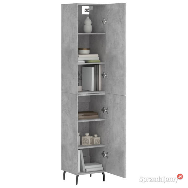 Wysoka szafka szarość betonu 345x34x180 mazowieckie Warszawa