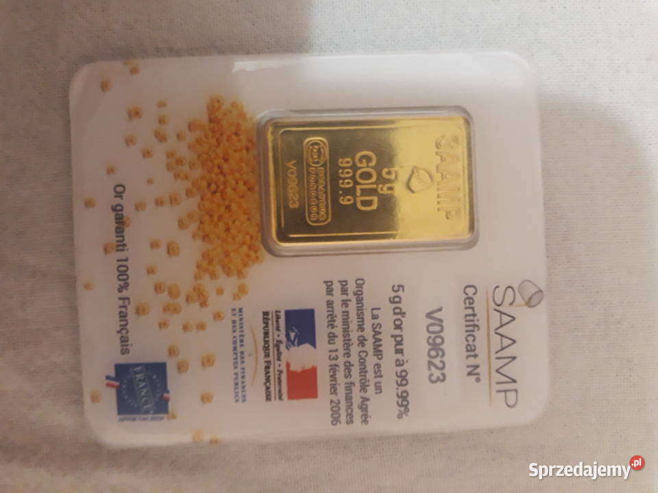 Sztabka złota 5g Pozostałe Kraków