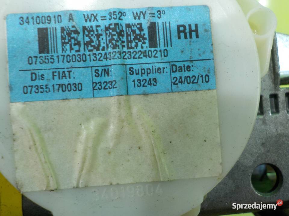 KA MK2 II 12 B 10r HB pas bezpieczenstwa prawy osobowe mazowieckie Suków