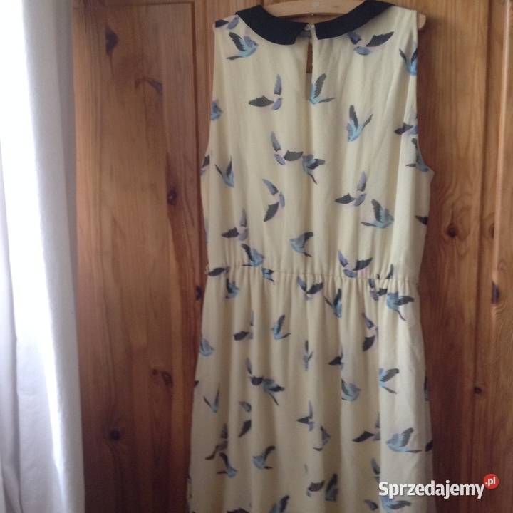 Sukienka zara rozmiar 36 s kolor jasny żółty z