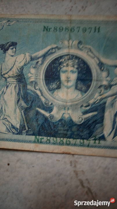 Banknoty 100 marek 1908r 1000 marek 20000 marek Błaszki sprzedam