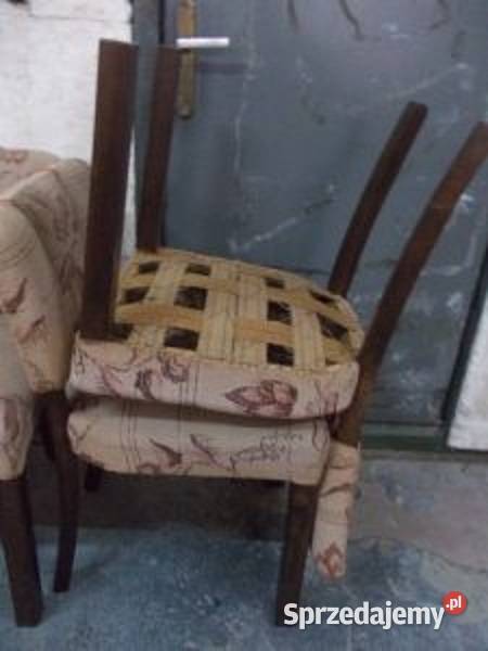 Stare dębowe krzesła na sprężynach Bielsko-Biała sprzedam