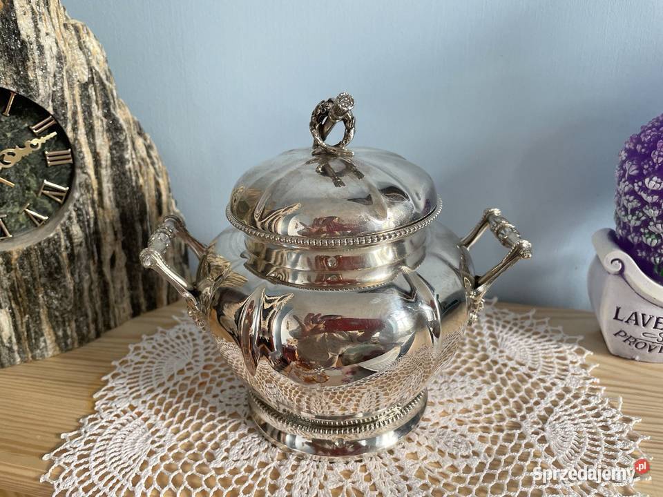 Srebro cukiernica Gombert Bibollet Francja 1910