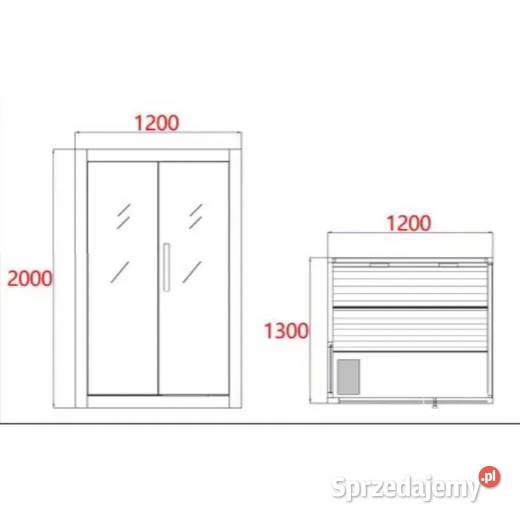 Sauna fińska sucha szklana nowa 2os piec HARVIA Siedlisko sprzedam