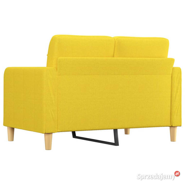 Sofa 2osobowa jasnożółta 120 tapicerowana