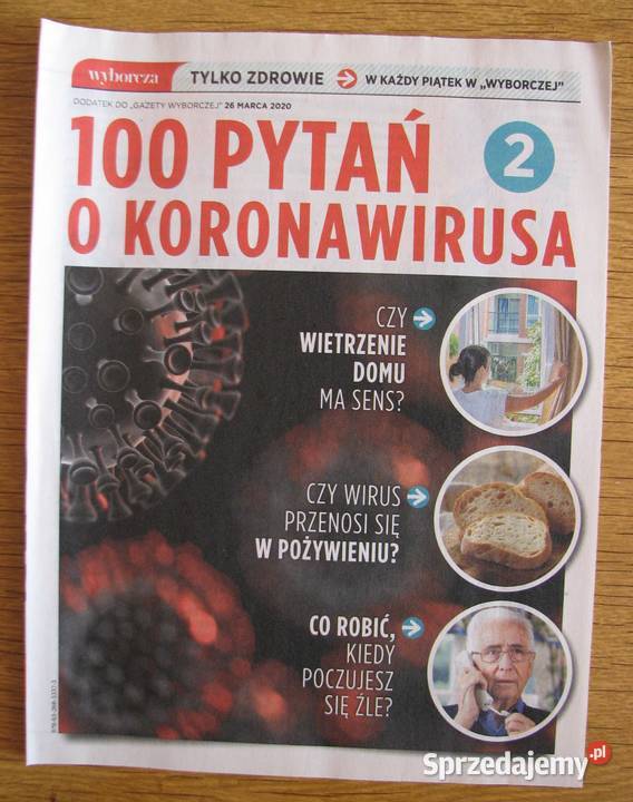 100 pytań o koronawirusa cz 2 Gazeta Wyborcza sprzedam