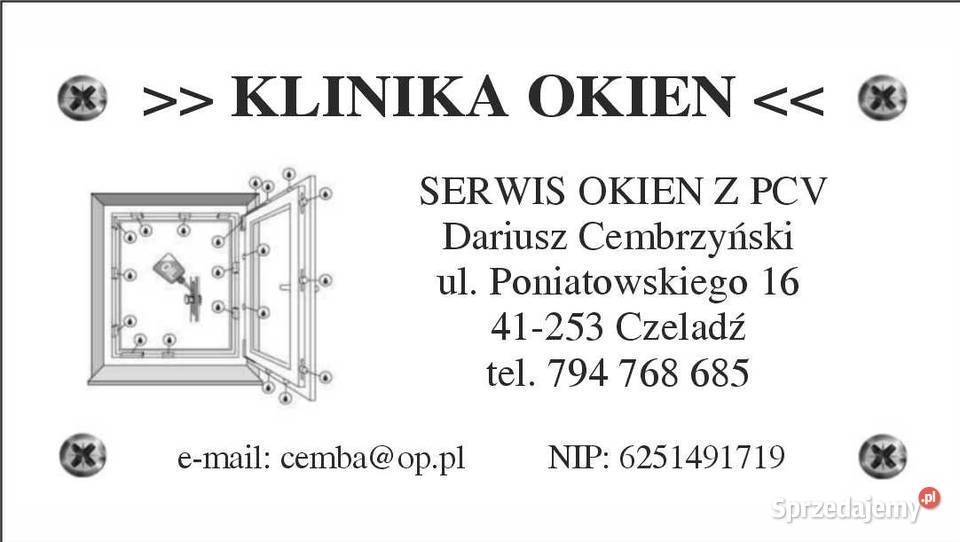 Klinika Okien Serwis okien z PCV naprawa okien śląskie Czeladź