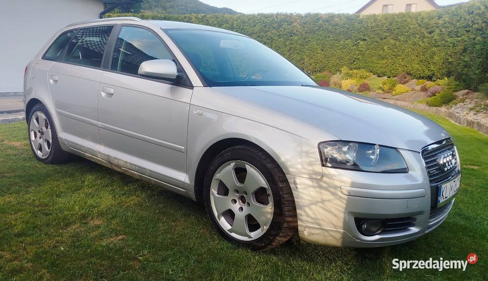 Audi A 3 Quattro 2007r 20 tdi srebrny Quattro Limanowa