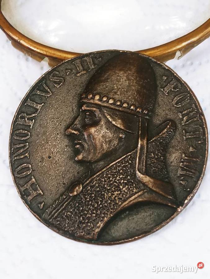 Relikwiarz Medal Papierz Honorius II Nowa Sól sprzedam