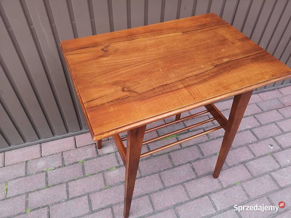 Stolik ARTDECO PRL Orzech Stary Renowacji Okazja Swarzędz