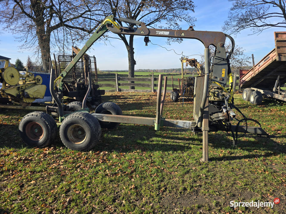 Przyczepa leśna KALLEFALL 15 Sweden z żurawiem i Litwinki