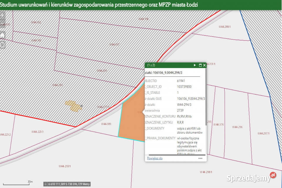 Piękna działka na obrzeżu ŁódźWidzew 129zł/m2