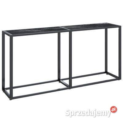 vidaXL Konsola czarny marmur 160x35x755 szkło Warszawa sprzedam