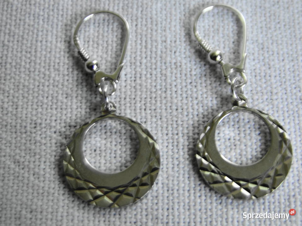 Oryginalne dwustronne kolczyki srebro 925 Warszawa