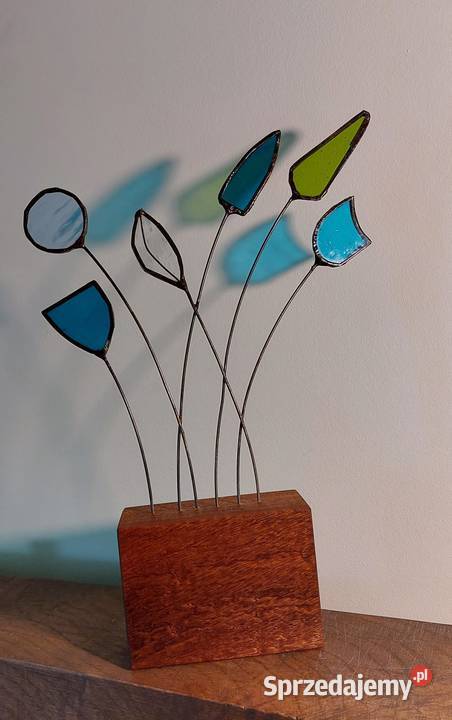 Kwiaty witrażowe ozdoba prezent