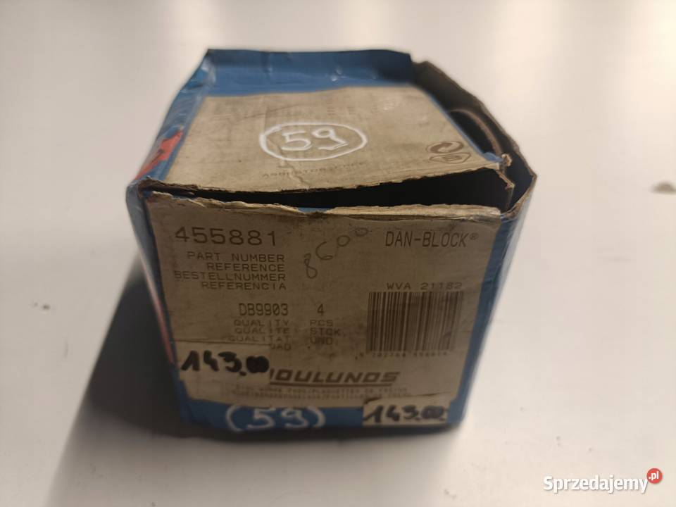 Daewoo Nubira Tacuma PRZEDNIE KLOCKI HAMULCOWE