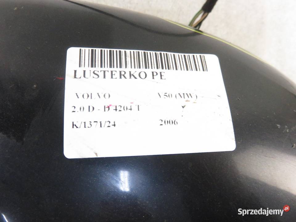 LUSTERKO PRAWE VOLVO V50 6PIN
