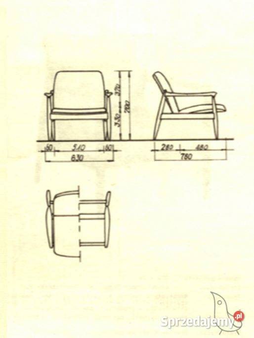 2 Fotele GFM64 z 1965 r typ pm0300188 wielkopolskie Stęszew sprzedam