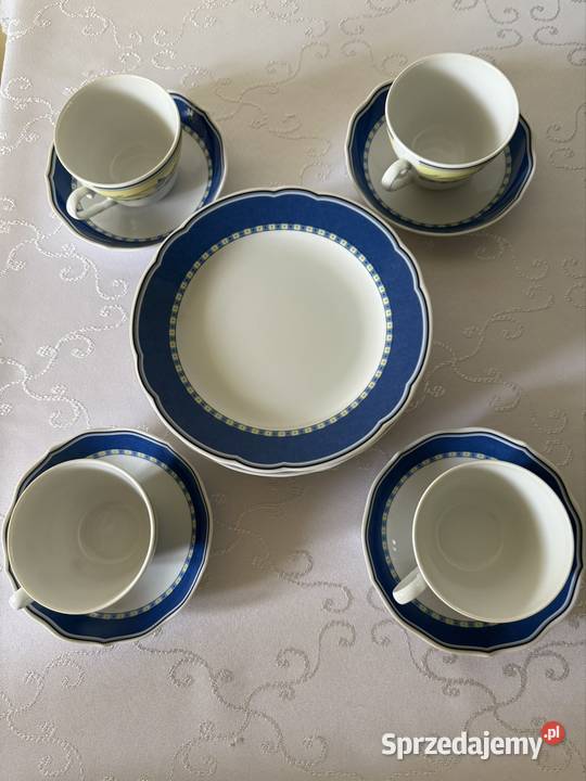 Serwis TCM Porcelana Niemiecka BiałoNiebieska 14 biały Czerwionka-Leszczyny