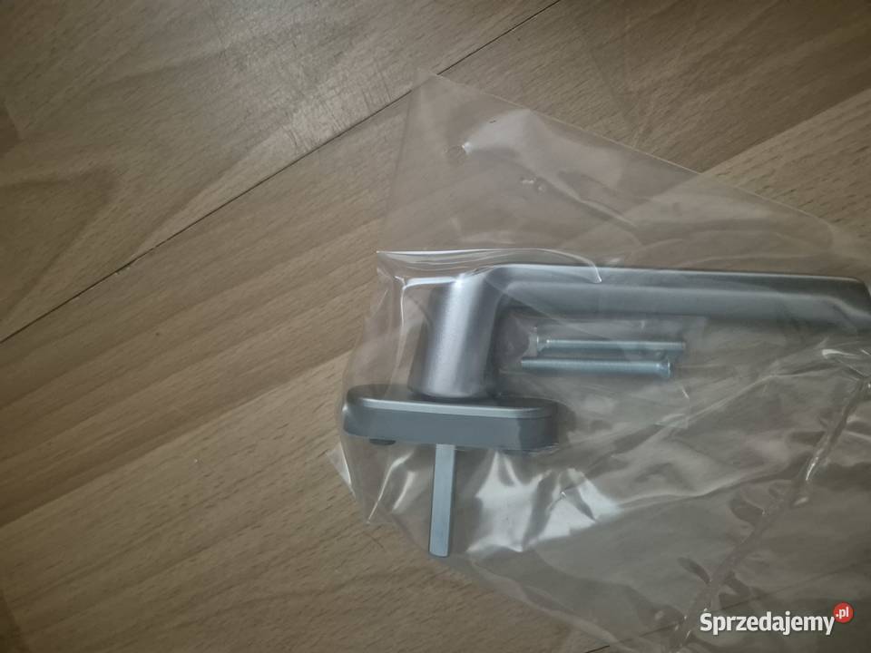 Klamki aluminiowe marki shucko Nowe srebrne 130 Suchorzów sprzedam