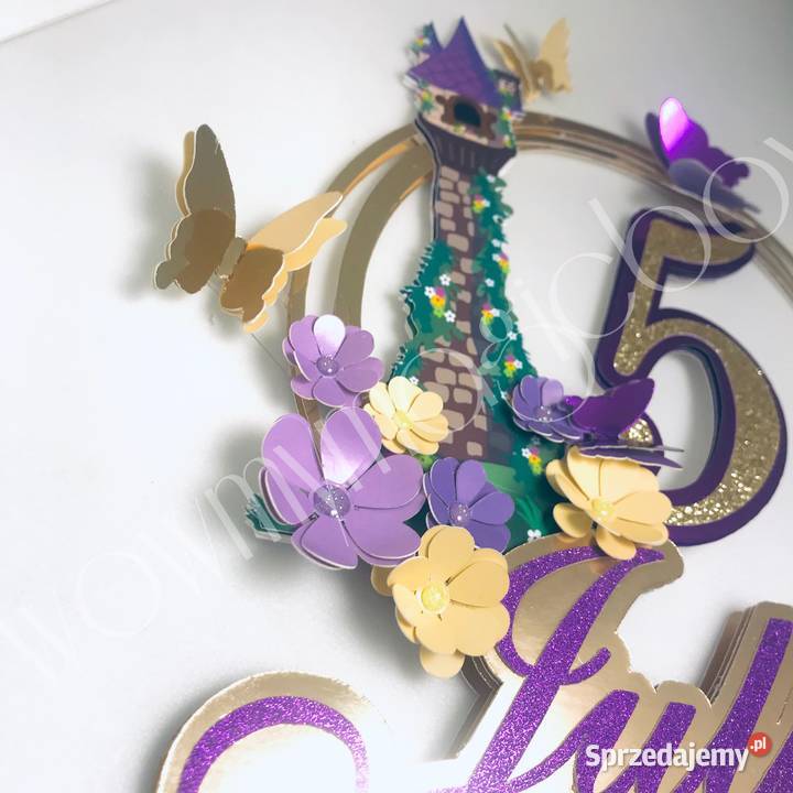 Topper dekoracja na tort Roszpunka sprzedam