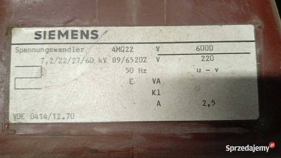 Przetwornica konwerter napięcia 4MQ22 SIEMENS Skierniewice