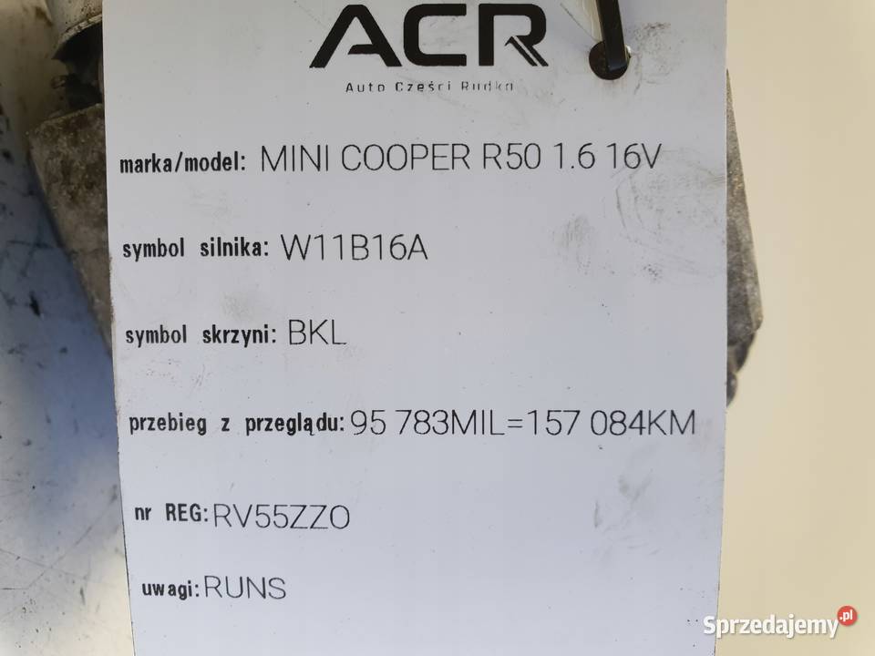 Mini Cooper S R50 16 Kompresor ALTERNATOR Janów sprzedam