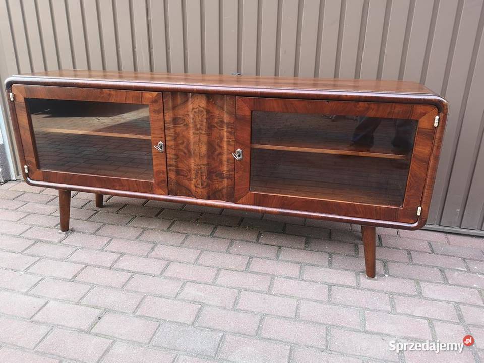 Komoda ARTDECO Orzech RTV Niska Unikat 155 Stara Swarzędz