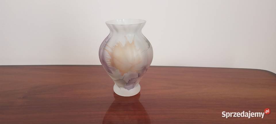 Wazonik szkło kanelowane Porcelana i szkło