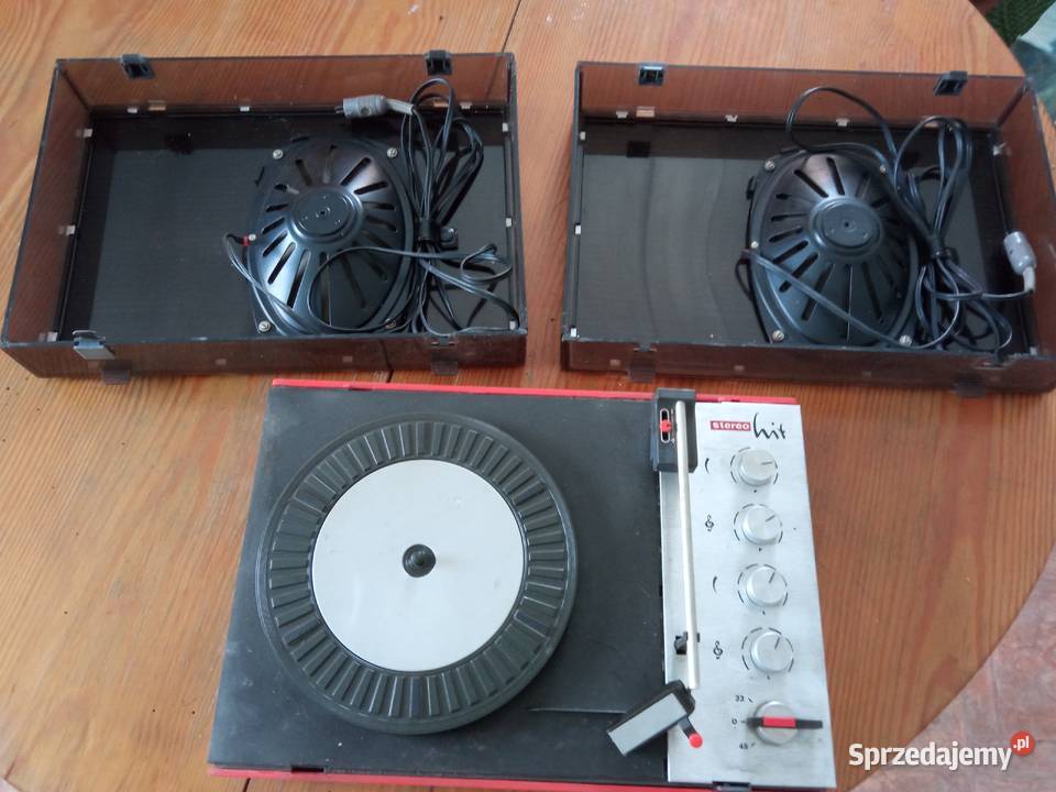 Gramofon UNITRA fonica dwa głośniki PRL Turobin