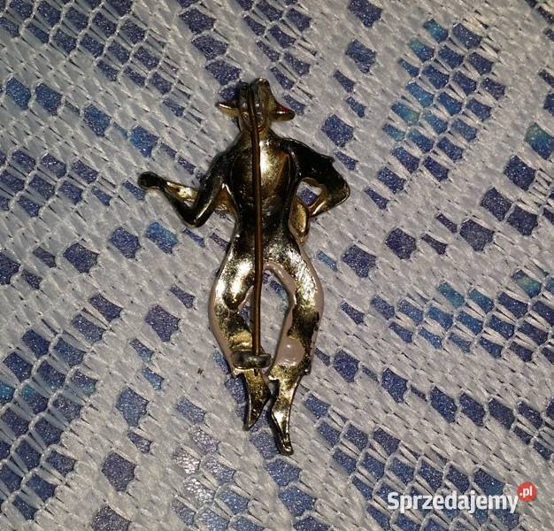 Stara angielska broszka czarny grajek Ochojno