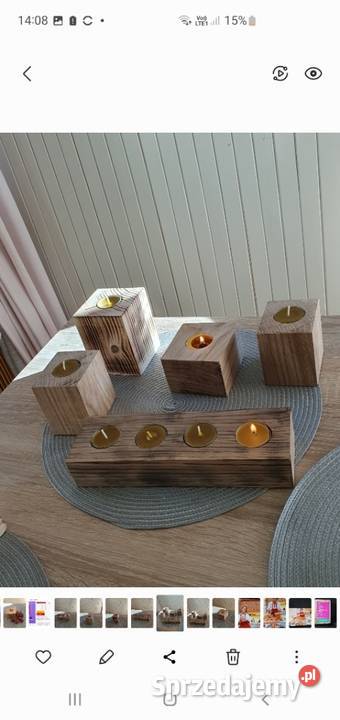 Świeczniki drewniane na tealighty Pozostałe Sędziszów Małopolski