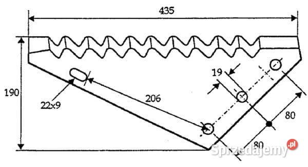 Nóż paszowozu FM15133 Kamionna