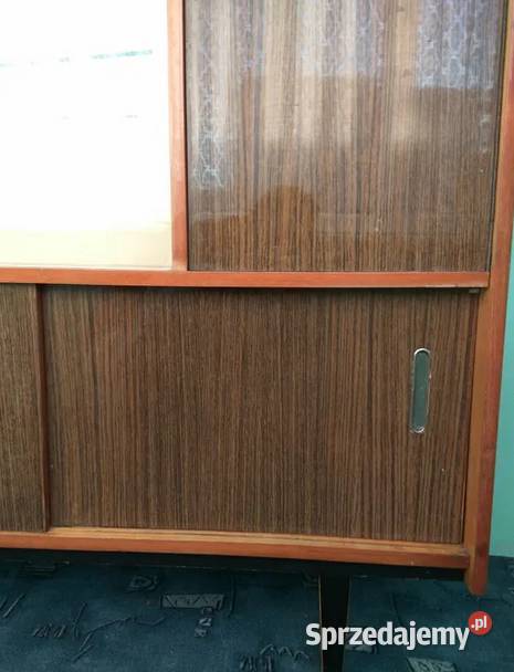 Biblioteczka regał komoda PRL połysk mebel na Meble Racibórz