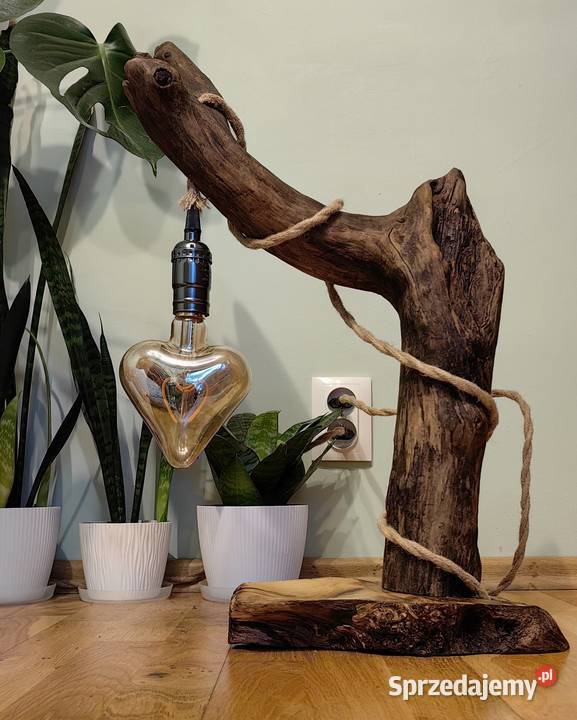 Drewniana lampka handmade mazowieckie Płock