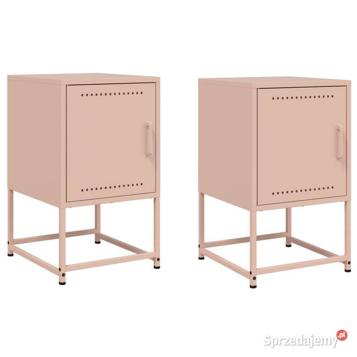 Szafki nocne 2 różowe 36x39x605 stal WM846449 Warszawa