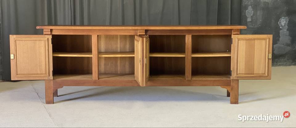 Długa dębowa komoda rustykalna sideboard Budno