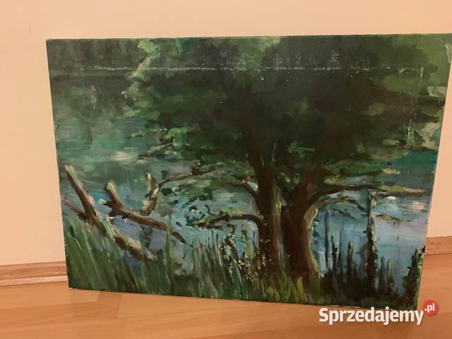 Obraz pejzaż drzewo ok2006 polska malarka na sprzedam