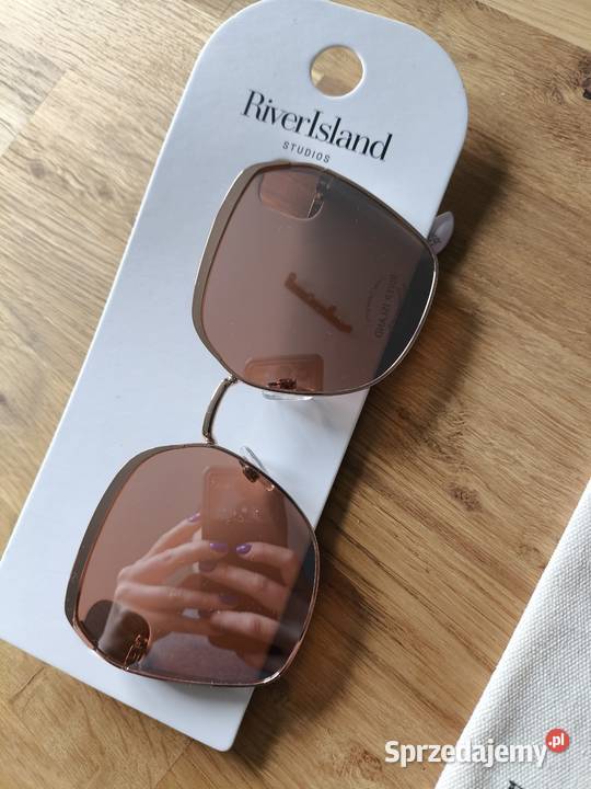 Okulary przeciwsłoneczne River Island złote wielkopolskie Poznań
