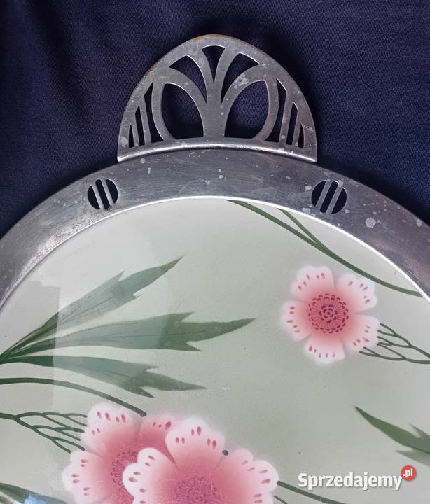 Secesyjna patera tortownica ceramiczna w Porcelana i szkło wielkopolskie