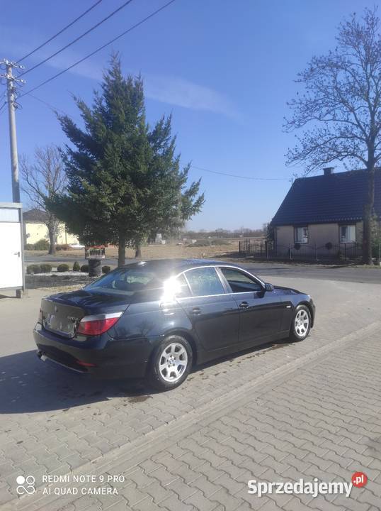 Zadbane BMW E 60Przed Lift2007CzarnySkóry ASR (kontrola trakcji) Inowrocław