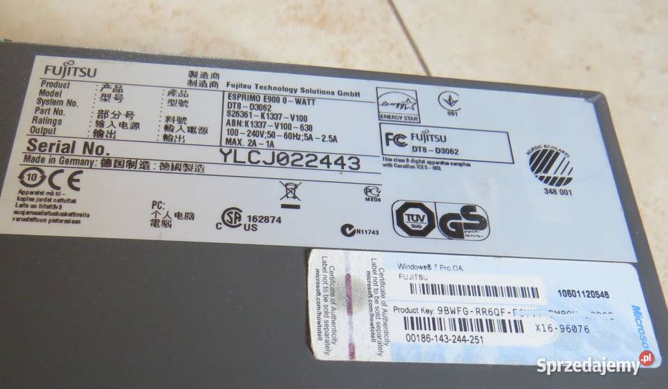 Fujitsu Esprimo E900 i72600 vPRO 4GB SSD 240Gb Elektronika Karczew
