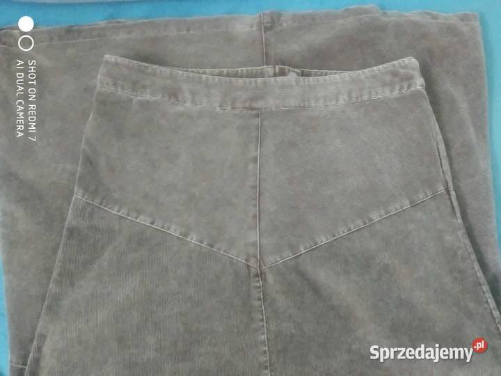 Brązowa sztruksowa spódnica maxi firmy HM brązowy/beżowy Bytom