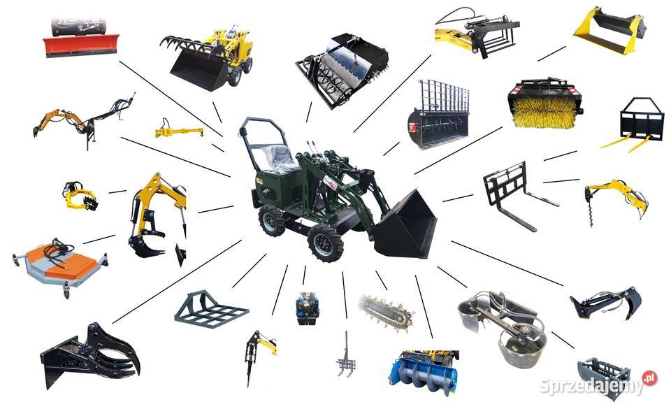 Nowa 2026 Mini Ładowarka Kołowa MSL116 JSB MINI Koparko ładowarki