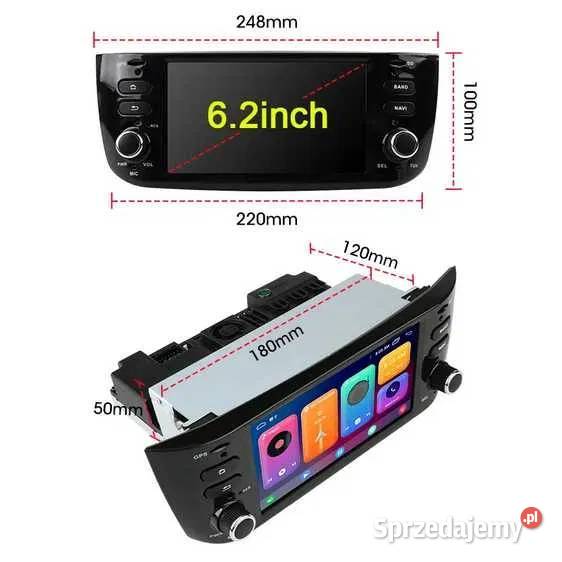 Radio Android Fiat Linea Grande Punto 1215 wifi Ożarowice