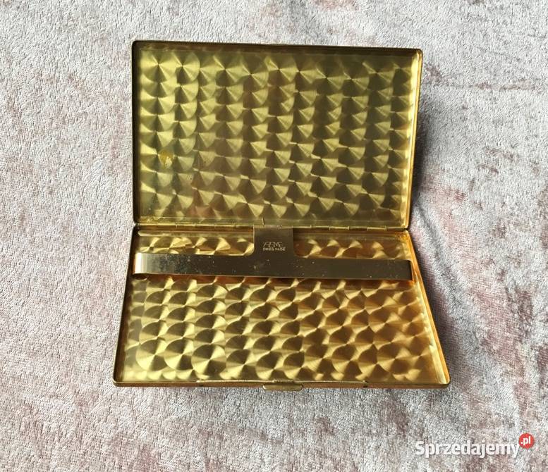 Papierośnica szwajcarska stara chromowana AGME Kraków sprzedam