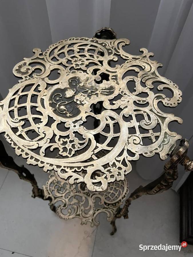 Stary kwietnik mosiężny w stylu secesji łódzkie Łódź