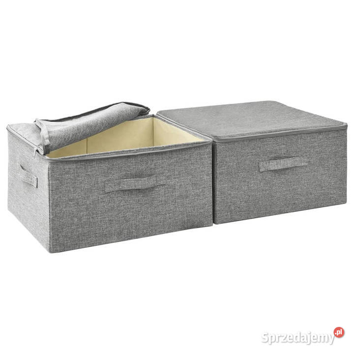 Pojemniki 2 tkanina 43x34x23 szare WM332910 Pozostałe Warszawa