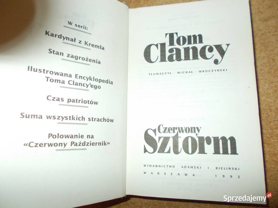 Tom Clancy Czerwony sztorm Głubczyce sprzedam