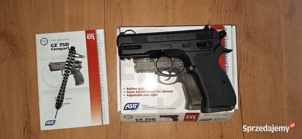 Wiatrówka Pistolet replika CZ 75D Compact 45 mm Sporty strzeleckie i myślistwo Skarżysko-Kamienna